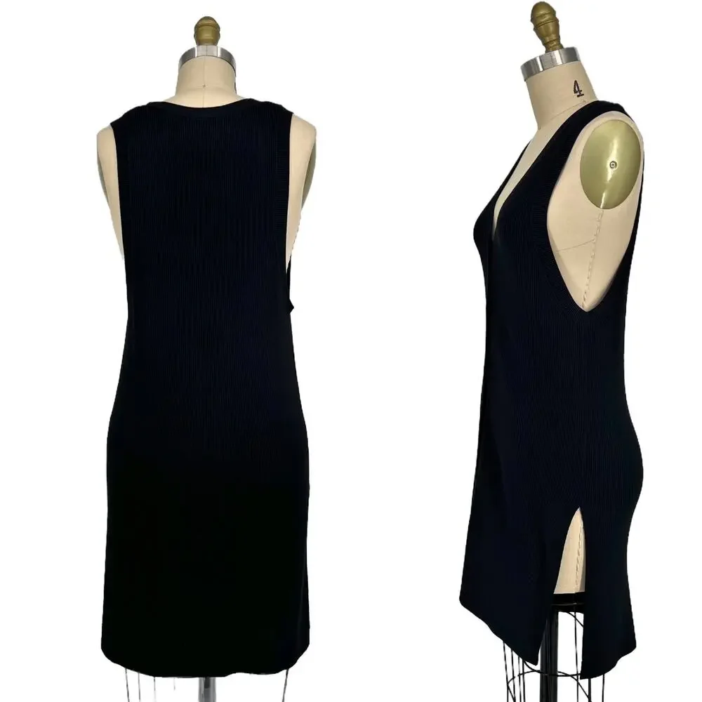 NEW & Other Stories Long Ribbed Knit Sweater Vest Top w/ Side Slits XS